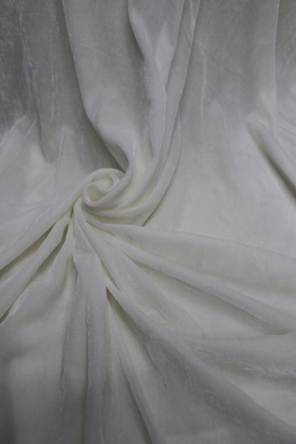 Pure Velvet White Dyeable fabric