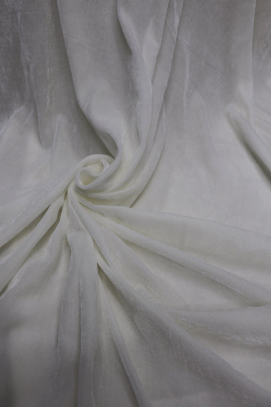 Pure Velvet White Dyeable fabric
