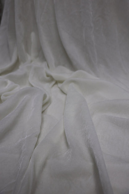 Pure Velvet White Dyeable fabric