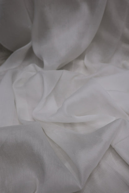 Pure Wrinkle Crepe White Dyeable Fabric