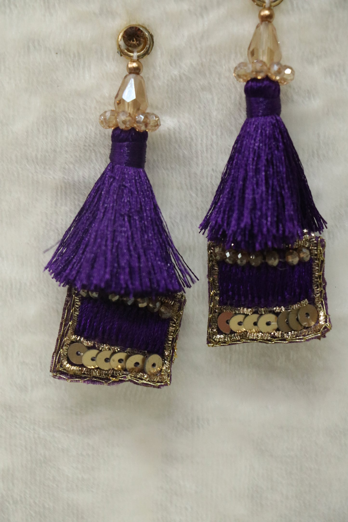 Sequins & Zardosi Hand Worked Silk Thread Blouse Latkans