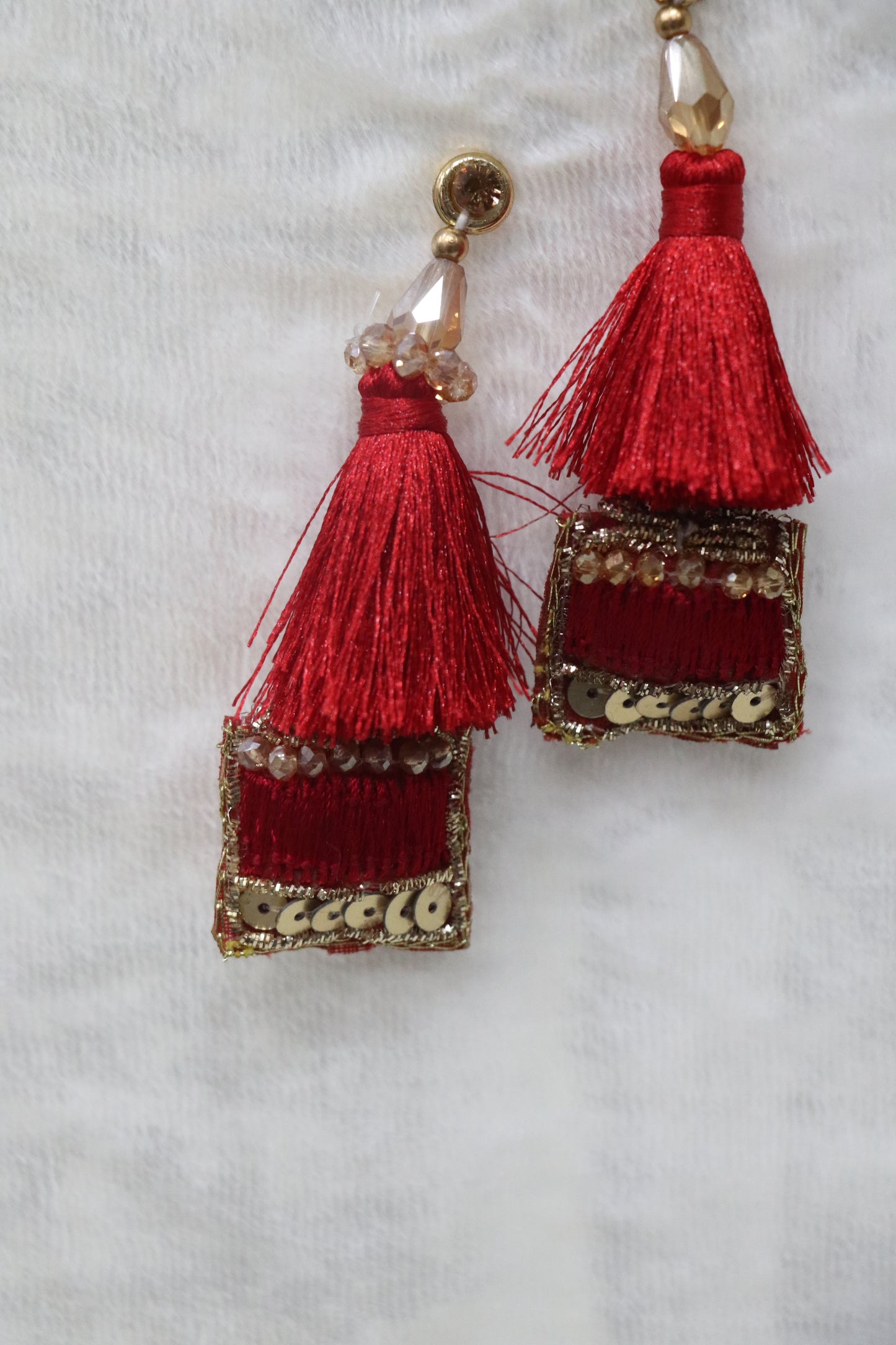 Sequins & Zardosi Hand Worked Silk Thread Blouse Latkans