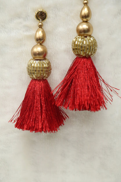 Cut Bead Balls &Silk Thread Blouse Latkans