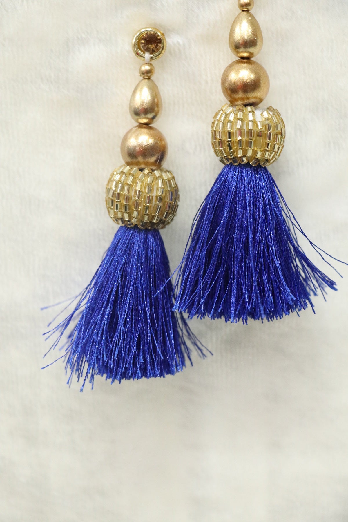 Cut Bead Balls &Silk Thread Blouse Latkans
