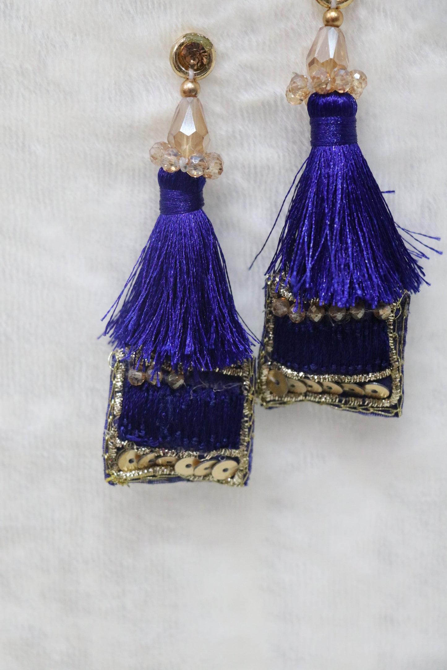 Sequins & Zardosi Hand Worked Silk Thread Blouse Latkans