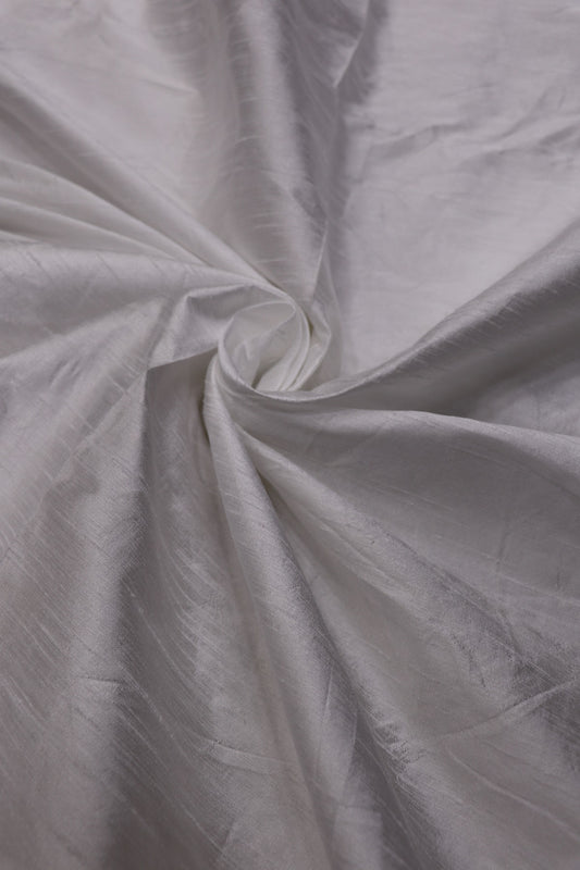 Semi Dupion Rawsilk White Dyeable