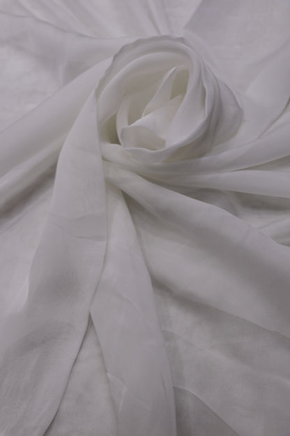 Silky Organza White Dyeable Fabric