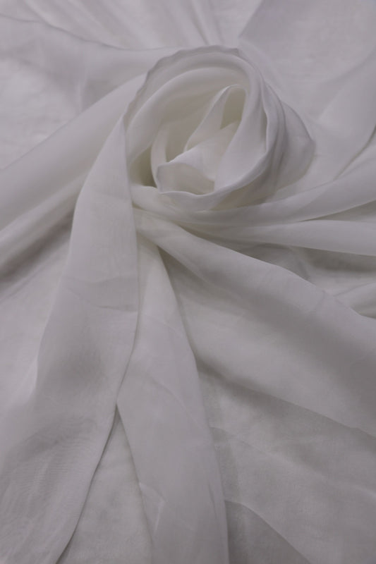 Silky Organza White Dyeable Fabric