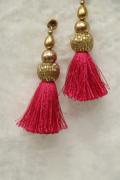 Cut Bead Balls &Silk Thread Blouse Latkans