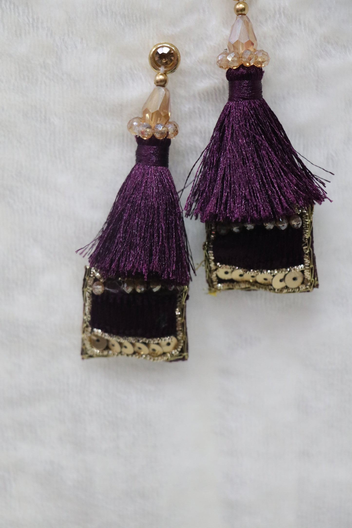 Sequins & Zardosi Hand Worked Silk Thread Blouse Latkans